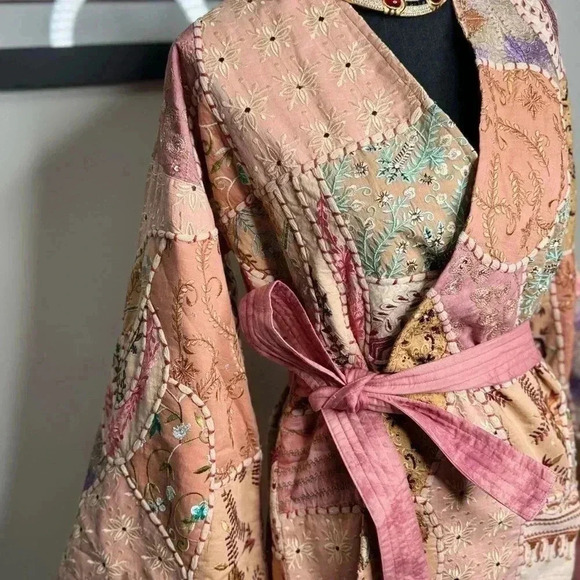 BNWT MES DEMOISELLES Kimono New Zen Legendary patchwork kimono - Picture 11 of 12